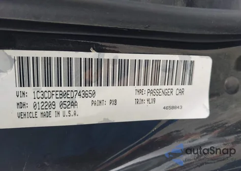 2014 Dodge Dart Gt z USA, uszkodzony, nr VIN 1C3CDFEB0ED743650